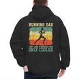 Retro Running Dad Runner Marathon Athlete Humor Outfit Men's Hoodie Back Print
