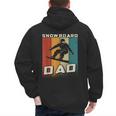 Retro Snowboard Dad Snowboarding Father Snowboarder Dad Men's Hoodie Back Print