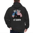 We Ride At Dawn Lawnmower Lawn Mowing Dad Vintage Men Men's Hoodie Back Print