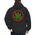 Say No Cannabis Anti-Marijuana Retro Weed Parent Dad Mom Men's Hoodie Back Print