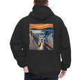 The Scream Cat Parody For Kitty Cat Lover Cat Mom Cat Dad Men's Hoodie Back Print The Scream Cat Parody For Kitty Cat Lover Cat Mom Cat Dad Men's Hoodie Back Print