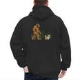 Shih Tzu Bigfoot Dog Walking Mom Dad Kids Men's Hoodie Back Print
