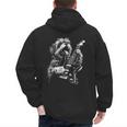 Shih Tzu Dog Playing Electric Guitar Rock Dog Dad Men Women Kids Men's Hoodie Back Print