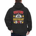 Sister Of The Birthday Boy Family Matching Dad Mom Men's Hoodie Back Print