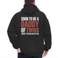 Soon To Be Dad Twins Fatherhood Pregnancy Announcement New D Men's Hoodie Back Print