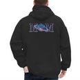 Space Mom Family Matching Dad Space Birthday Theme Party Men's Hoodie Back Print