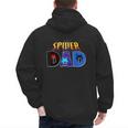 Spider Dad Shirt Birthday Fathers Day Halloween Costumes Pjs Men's Hoodie Back Print