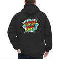 Super Dad Comic Book Superhero Father's Day Men's Hoodie Back Print
