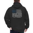 Support ALS Awareness Month USA American Flag Men Dad Men's Hoodie Back Print Support ALS Awareness Month USA American Flag Men Dad Men's Hoodie Back Print