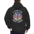 Swiss Army Knife DIY Dad Fathers Day Fix Anything Handyman Men's Hoodie Back Print