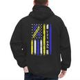 T21 Dad American Flag Down Syndrome Awareness Men's Hoodie Back Print