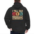 I Tell Dad Jokes Periodically Retro Papa Fathers Day Men Men's Hoodie Back Print
