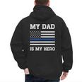 Thin Blue Line My Dad Is My Hero Son Daughter Of Cop Men's Hoodie Back Print