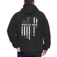 Thin Blue Line Proud Dad Police Family T-Shirt Men's Hoodie Back Print Thin Blue Line Proud Dad Police Family T-Shirt Men's Hoodie Back Print