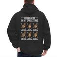 Things I Do In My Spare Time German Shepherd Dog Dad Mom Men's Hoodie Back Print
