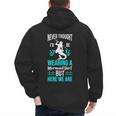 Never Thought I'd Be Wearing a Mermaid Dad Small Men's Hoodie Back Print