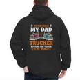 Trucker Father's Day To The World My Dad Is Just A Trucker Men's Hoodie Back Print