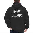 Twin Dad Papa Bear Two Cubs 2 Kids Men's Hoodie Back Print