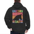 Unicorn Birthday Outfit Dad Unicorn Costume Bday Dad Unicorn Men's Hoodie Back Print