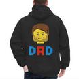 Unique Family Dad Master Builder Building Bricks Blocks Men's Hoodie Back Print
