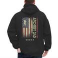 USA American Flag Archery Dad Men's Hoodie Back Print