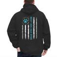 USA Flag Best Dog Dad Ever American Puppy Lover Paw Men's Hoodie Back Print