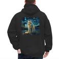Van Gogh Starry Night Cat For Cat Lover Cat Mom And Cat Dad Men's Hoodie Back Print Van Gogh Starry Night Cat For Cat Lover Cat Mom And Cat Dad Men's Hoodie Back Print
