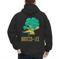 Vegetable Word Game Dad Joke Brocco-Lee Broccoli Men's Hoodie Back Print