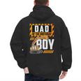 Vehicle Construction Excavator Dad Of The Birthday Boy Small Men's Hoodie Back Print