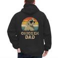 Vintage Chicken Dad Chicken Lovers Daddy Father's Day Men's Hoodie Back Print