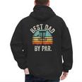 Vintage Disc Golf Dad Best Dad By Par Disk Golf Men's Hoodie Back Print