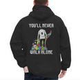 Vintage Father Son Family Autistic Kids Autism Awareness Dad Men's Hoodie Back Print
