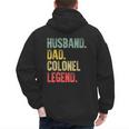 Vintage Husband Dad Colonel Legend Retro T-Shirt Men's Hoodie Back Print Vintage Husband Dad Colonel Legend Retro T-Shirt Men's Hoodie Back Print