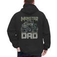 Vintage Monster Truck Lover DAD Family Matching Birthday Men's Hoodie Back Print