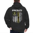 Vintage Proud Army Dad With American Flag Men's Hoodie Back Print