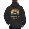 Vintage Raccoon Dad Raccoon Lovers Daddy Father's Day Men's Hoodie Back Print
