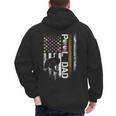 Vintage USA Flag Billiards Player Proud Pool Dad Men's Hoodie Back Print