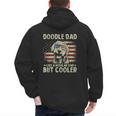 Vintage USA Flag Goldendoodle Doodle Dad Fathers Day Men Men's Hoodie Back Print