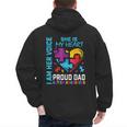I Am Her Voice She Is My Heart Autism Awareness Daughter Dad Men's Hoodie Back Print