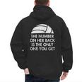 Volleyball Dad MoM Daughter Back Number Men's Hoodie Back Print