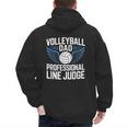 Volleyball Dad Professional Line Judge Volleyball Father Men's Hoodie Back Print