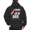 I Wear Burgundy Ivory For My Dad Oral Head Neck Cancer Men's Hoodie Back Print