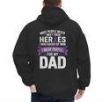 I Wear Purple For My Dad Pancreatic Cancer Support Men's Hoodie Back Print