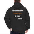What's Brown And Sticky A Stick -Dad Jokes- Men's Hoodie Back Print