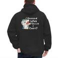 And Why Should I Care Sarcastic Unicorn Dad Mom Men's Hoodie Back Print