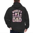 World's 1 Sluttiest Dad Apparel Men's Hoodie Back Print