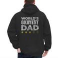 Worlds Okayest Dad Vintage Style Men's Hoodie Back Print