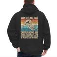 Wrestling Dad Wrestler Wrestling Wrestle Father's Day Men's Hoodie Back Print