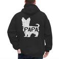 Yorkshire Terrier Papa Dog Puppy Doggie Pet Lover Yorkie Dad Men's Hoodie Back Print