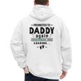 2nd Baby Announcement For Dad Promoted To Daddy Again 2026 Men's Hoodie Back Print 2nd Baby Announcement For Dad Promoted To Daddy Again 2026 Men's Hoodie Back Print